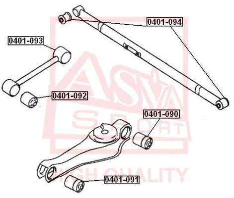 Mounting, control/trailing arm (0401-093)