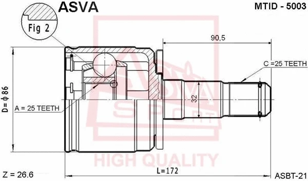 Joint Kit, drive shaft (MTID-5003)
