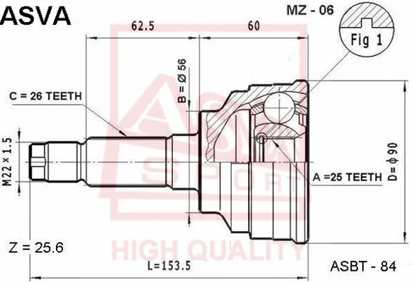 Joint Kit, drive shaft (MZ-06)