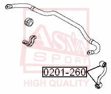 Mounting, control/trailing arm (0201-260)