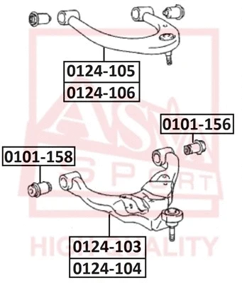 Mounting, control/trailing arm (0101-156)