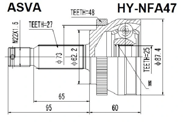 Joint Kit, drive shaft (HY-NFA47)