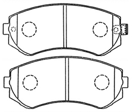 Brake Pad Set, disc brake (AKD-1104)