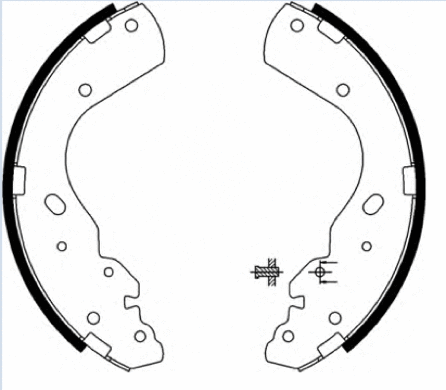 Brake Shoe Set (AKS-8443)