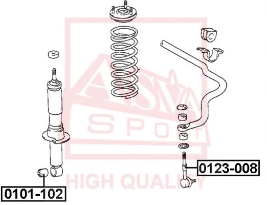 Mounting, control/trailing arm (0101-102)
