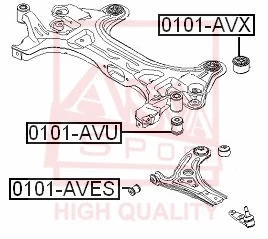 Mounting, control/trailing arm (1101-AVX)