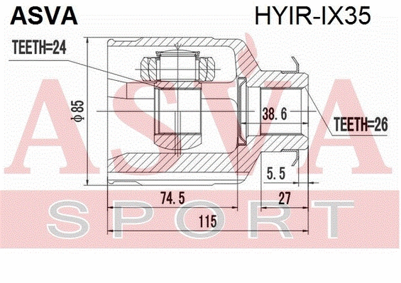 Joint Kit, drive shaft (HYIR-IX35)