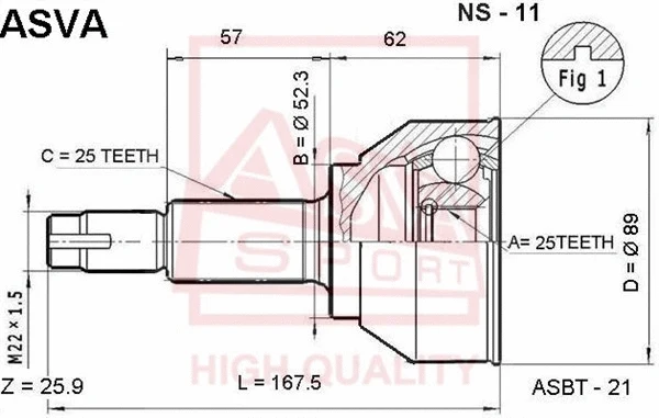 Joint Kit, drive shaft (NS-11)