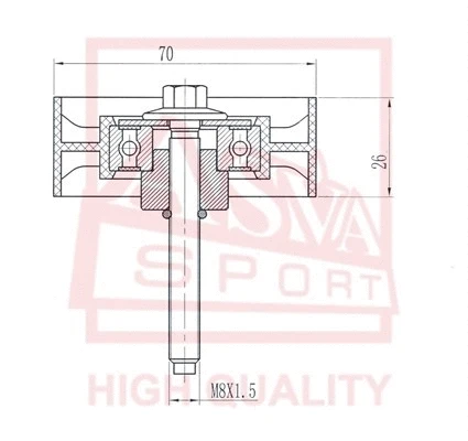 Tensioner Pulley, V-belt (FDBP-018)