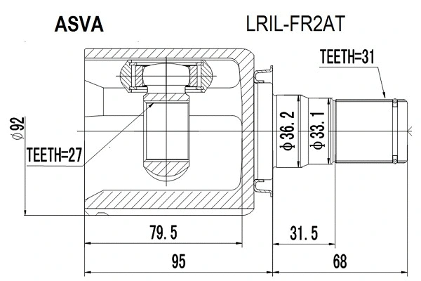 Joint Kit, drive shaft (LRIL-FR2AT)
