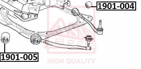 Mounting, control/trailing arm (1901-005)