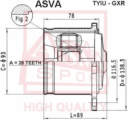 Joint Kit, drive shaft (TYIU-GXR)