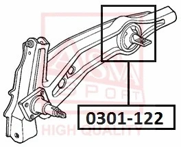 Mounting, control/trailing arm (0301-122)