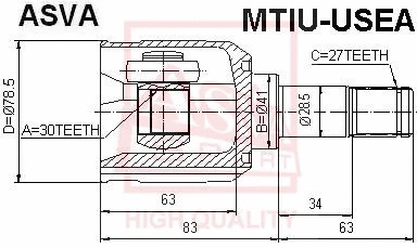 Joint Kit, drive shaft (MTIU-USEA)