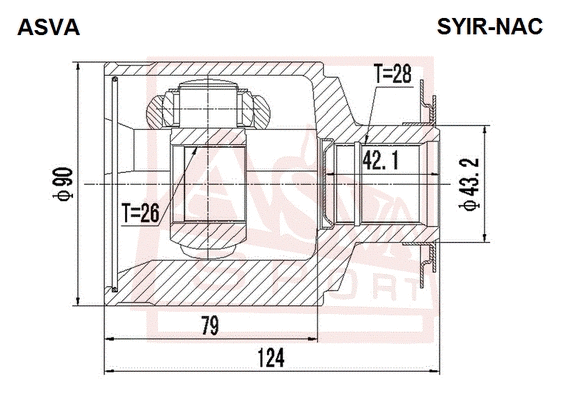 Joint Kit, drive shaft (SYIR-NAC)