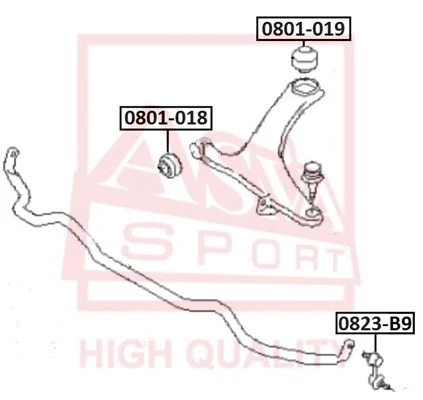 Mounting, control/trailing arm (0801-019)