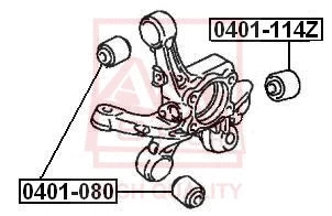 Mounting, control/trailing arm (0401-114Z)