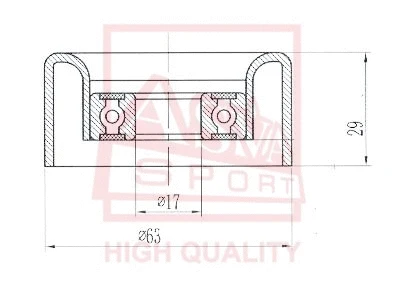 Tensioner Pulley, V-belt (OPBP-003)