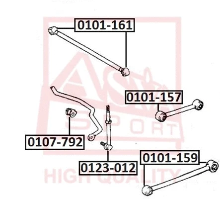 Mounting, control/trailing arm (0101-157)