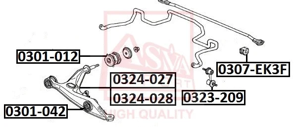 Control/Trailing Arm, wheel suspension (0324-027)