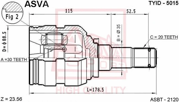 Joint Kit, drive shaft (TYID-5015)