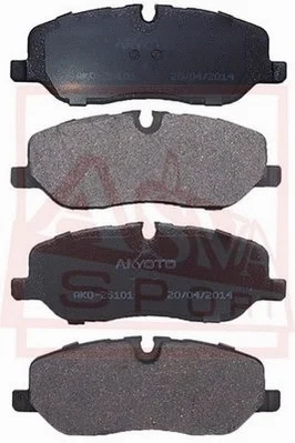 Brake Pad Set, disc brake (AKD-25101)