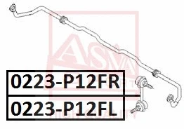 Link/Coupling Rod, stabiliser bar (0223-P12FL)