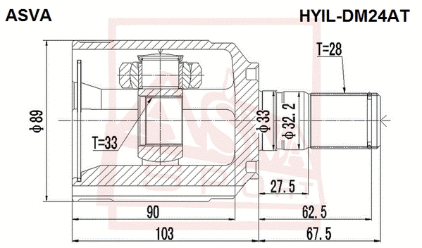 Joint Kit, drive shaft (HYIL-DM24AT)
