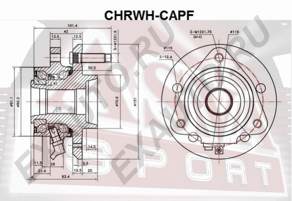 Wheel Hub (CHRWH-CAPF)