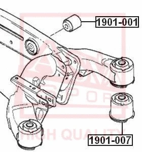 Mounting, control/trailing arm (1901-007)