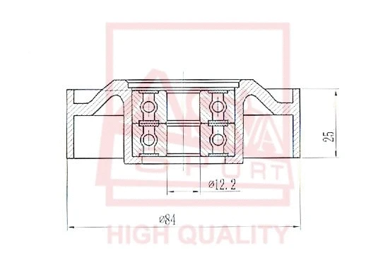 Tensioner Pulley, V-belt (NSBP-003)