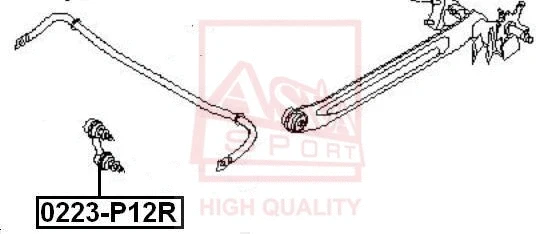 Link/Coupling Rod, stabiliser bar (0223-P12R)