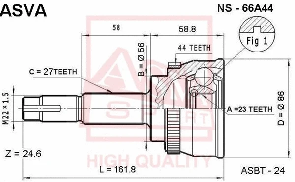 Joint Kit, drive shaft (NS-66A44)