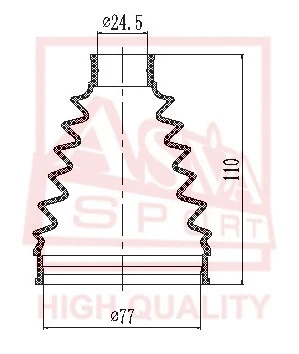 Bellow, drive shaft (ASBT-SL)