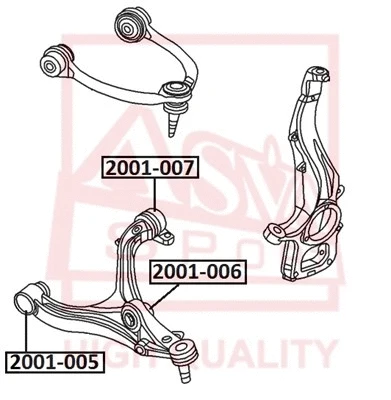 Mounting, control/trailing arm (2001-005)