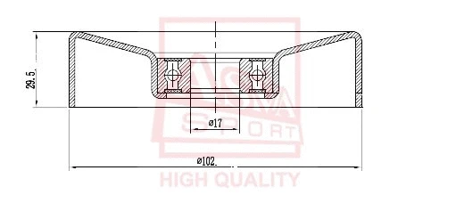 Tensioner Pulley, V-belt (TYBP-030)