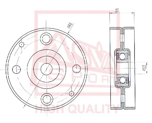 Tensioner Pulley, V-belt (NSBP-024)