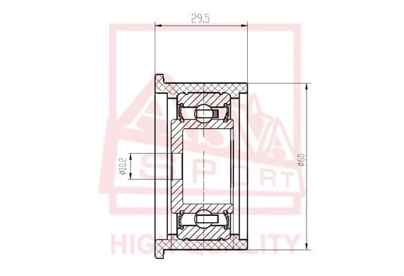 Tensioner Pulley, V-belt (TYBP-022)