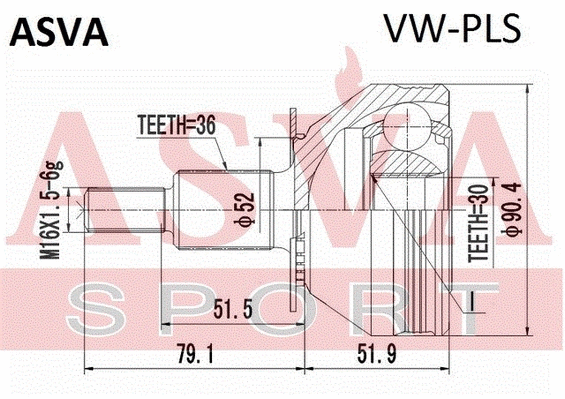 Joint Kit, drive shaft (VW-PLS)