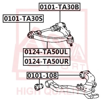Control/Trailing Arm, wheel suspension (0124-TA50UL)