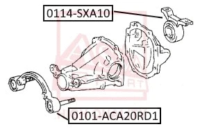 Mounting, control/trailing arm (0114-SXA10)