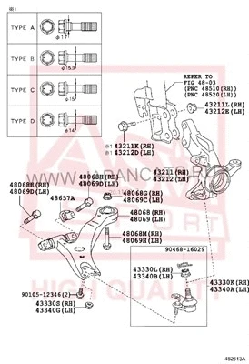 Mounting, control/trailing arm (0101-462)