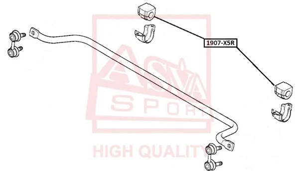 Bushing, stabiliser bar (1907-X5R)