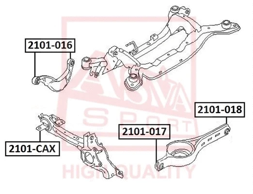 Mounting, control/trailing arm (2101-016)