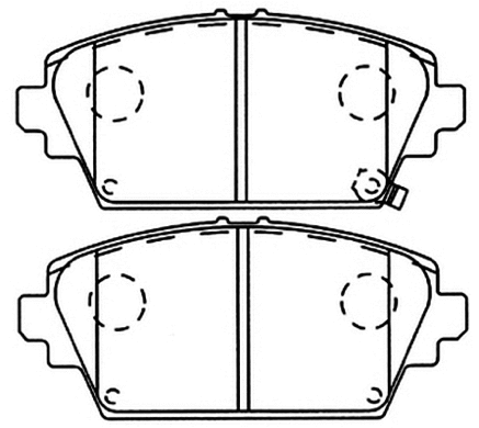 Brake Pad Set, disc brake (AKD-1268)