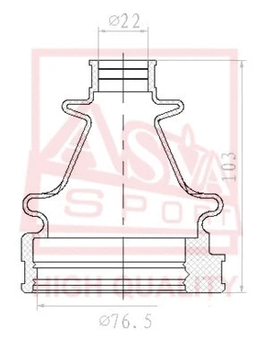 Bellow, drive shaft (ASBT-INFUS)
