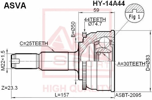 Joint Kit, drive shaft (HY-14A44)