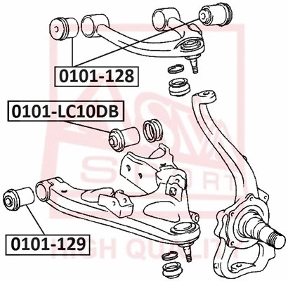 Mounting, control/trailing arm (0101-LC10DB)