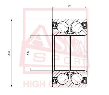 Wheel Bearing (DACM42820036)