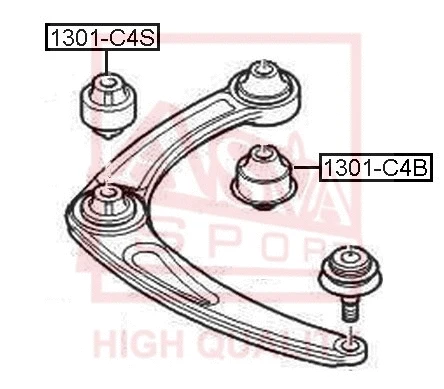 Mounting, control/trailing arm (1301-C4B)